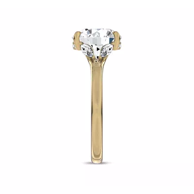 Marcelle Lab Diamond Accent Hidden Halo Engagement Ring