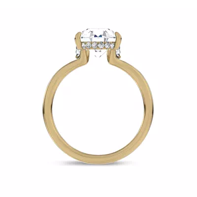 Marcelle Lab Diamond Accent Hidden Halo Engagement Ring