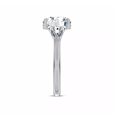 Marcelle Lab Diamond Accent Hidden Halo Engagement Ring