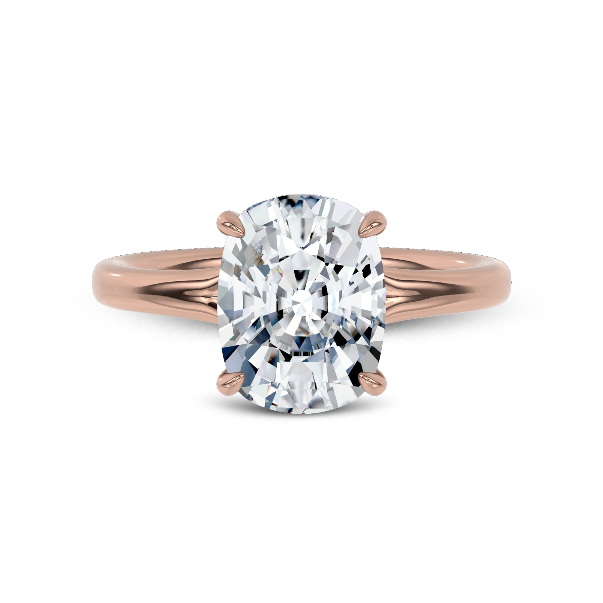 Marcelle Lab Diamond Accent Hidden Halo Engagement Ring