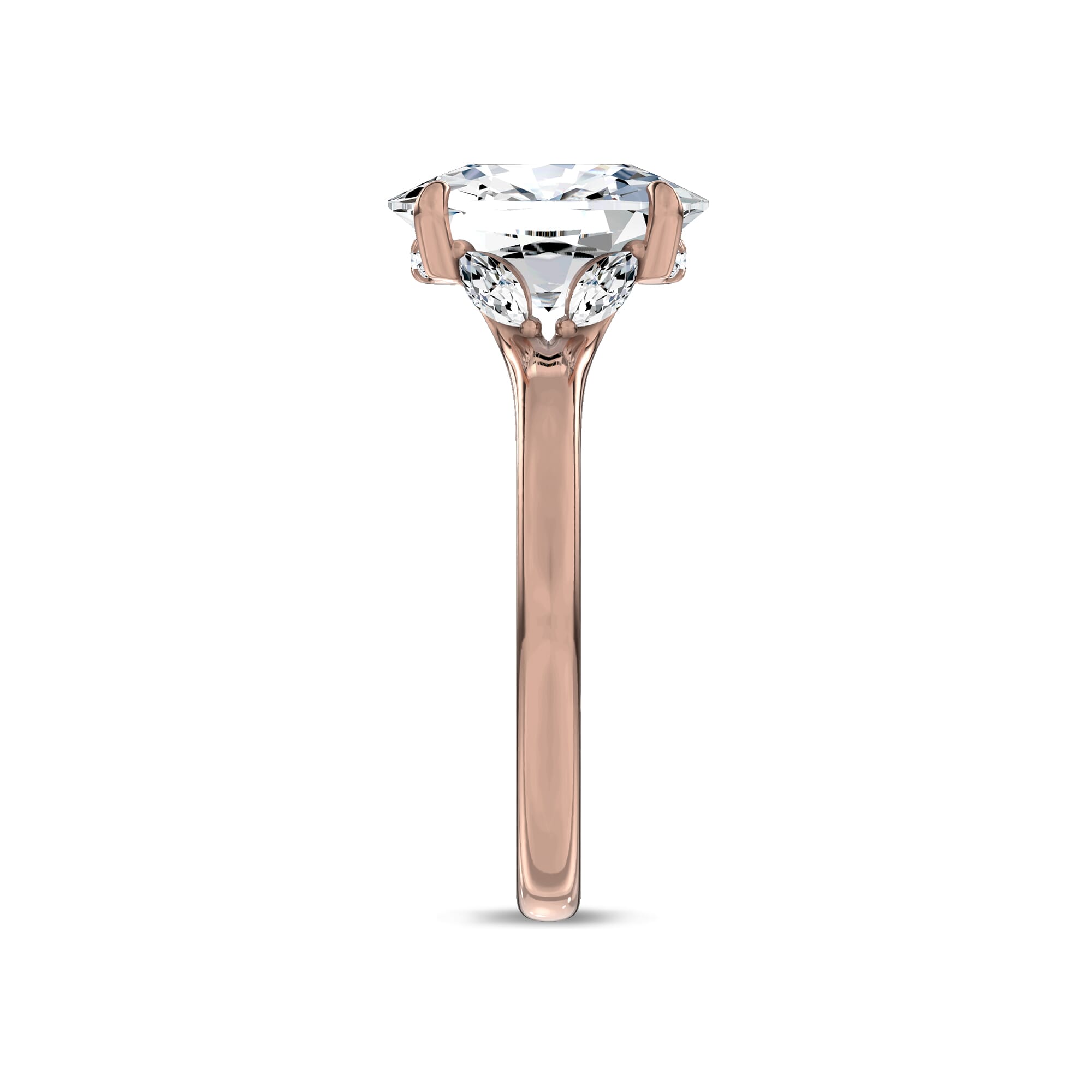 Marcelle Lab Diamond Accent Hidden Halo Engagement Ring