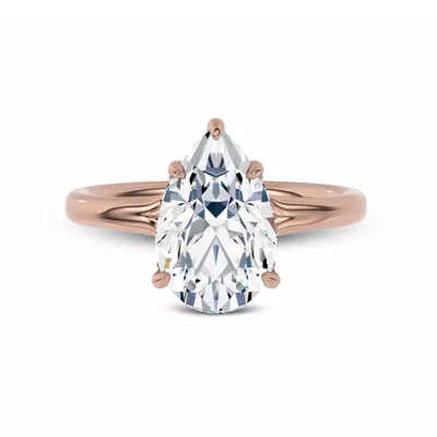 Marcelle Lab Diamond Accent Hidden Halo Engagement Ring