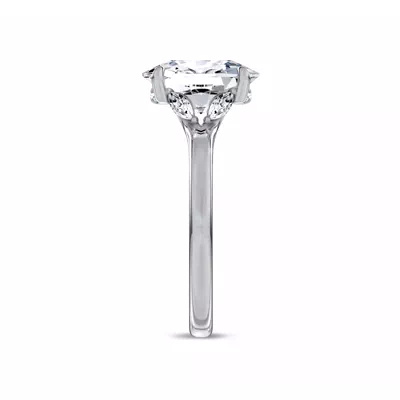 Marcelle Lab Diamond Accent Hidden Halo Engagement Ring