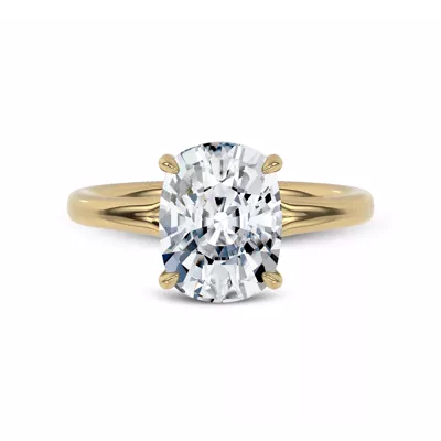 Marcelle Lab Diamond Accent Hidden Halo Engagement Ring