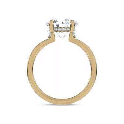 Marcelle Lab Diamond Accent Hidden Halo Engagement Ring
