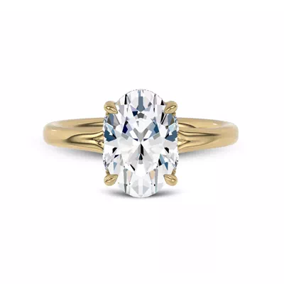 Marcelle Lab Diamond Accent Hidden Halo Engagement Ring