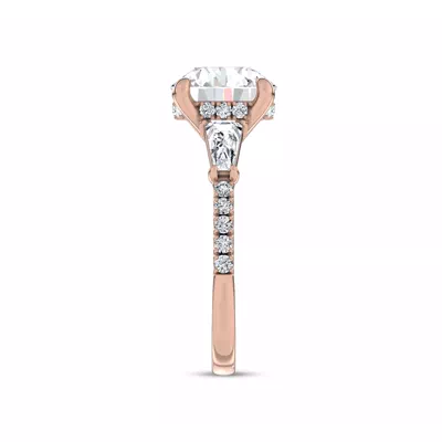 Celestine Tapered Baguette Lab Engagement Ring by Christian Siriano