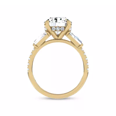 Celestine Tapered Baguette Lab Engagement Ring by Christian Siriano