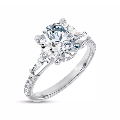 Celestine Tapered Baguette Lab Engagement Ring by Christian Siriano