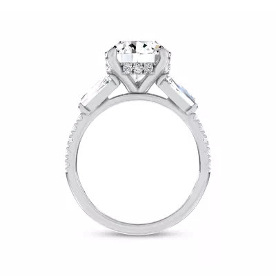 Celestine Tapered Baguette Lab Engagement Ring by Christian Siriano