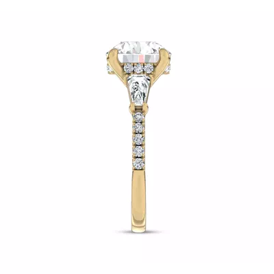 Celestine Tapered Baguette Lab Engagement Ring by Christian Siriano