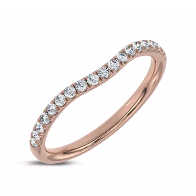 Marcelle Curved Pavé Lab Diamond Band