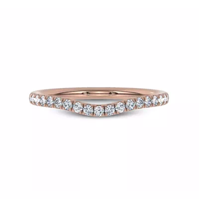Marcelle Curved Pavé Diamond Band