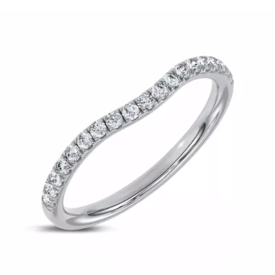 Marcelle Curved Pavé Diamond Band