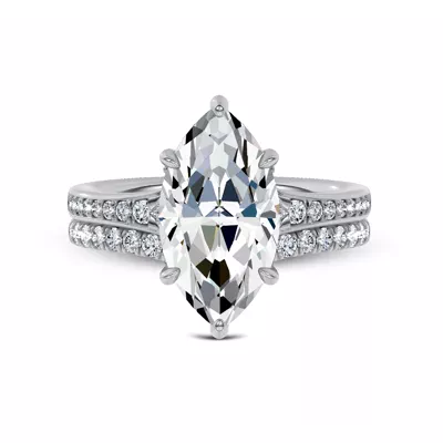 Marcelle Curved Pavé Diamond Band