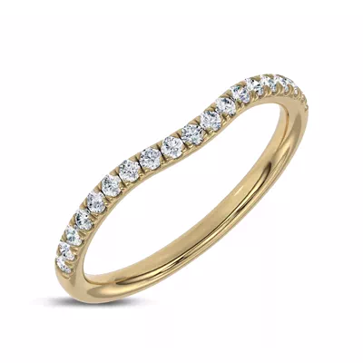 Marcelle Curved Pavé Diamond Band