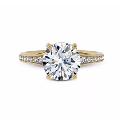 Marcelle Lab Diamond Accent Pavé Engagement Ring