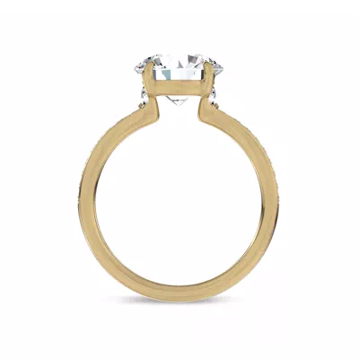 Marcelle Lab Diamond Accent Pavé Engagement Ring