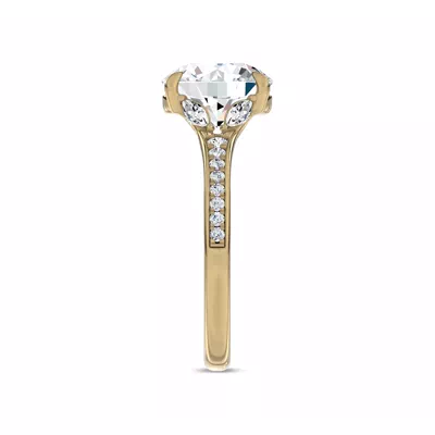 Marcelle Lab Diamond Accent Pavé Engagement Ring
