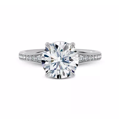 Marcelle Lab Diamond Accent Pavé Engagement Ring