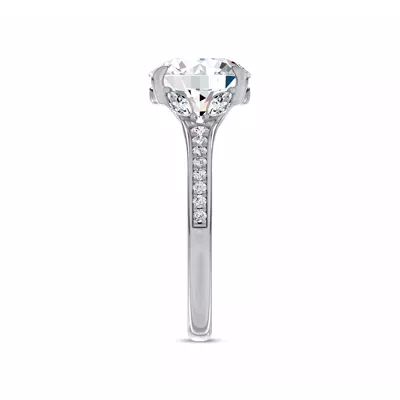 Marcelle Lab Diamond Accent Pavé Engagement Ring