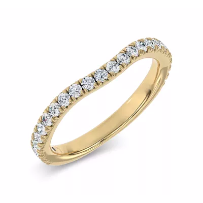 Gilded Glow Contoured Pavé Band by Christian Siriano