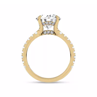 Gilded Glow Pavé Lab Engagement Ring by Christian Siriano
