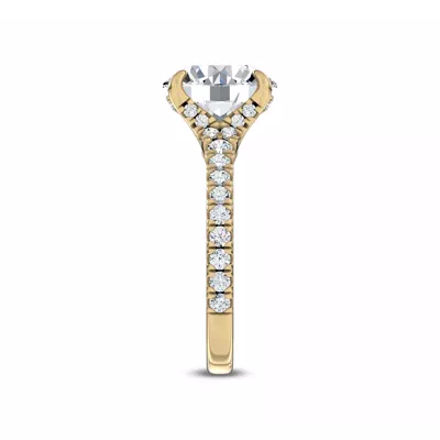 Gilded Glow Pavé Lab Engagement Ring by Christian Siriano