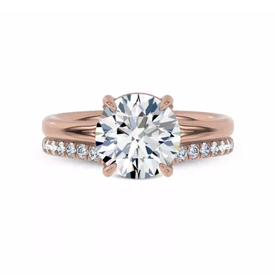 Marcelle Contoured Pavé Lab Diamond Band