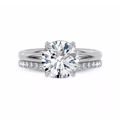 Marcelle Contoured Pavé Lab Diamond Band