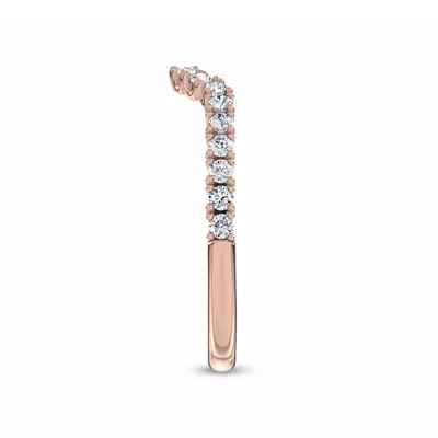 C‑Prong Curved Pavé Lab Band by Christian Siriano