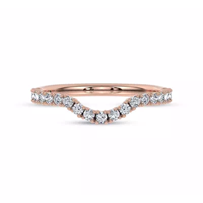 C‑Prong Curved Pavé Band by Christian Siriano