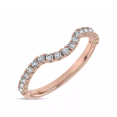 C‑Prong Curved Pavé Band by Christian Siriano