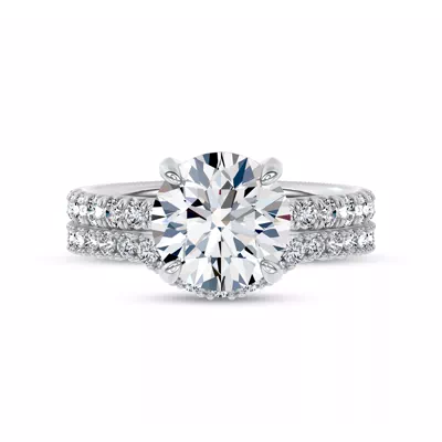 C‑Prong Curved Pavé Band by Christian Siriano