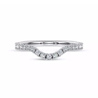 C‑Prong Curved Pavé Lab Band by Christian Siriano