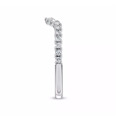 C‑Prong Curved Pavé Band by Christian Siriano