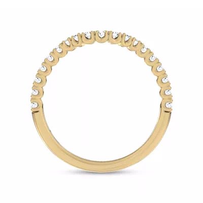 C‑Prong Curved Pavé Lab Band by Christian Siriano