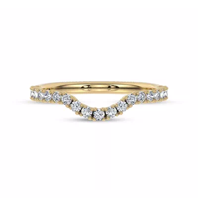 C‑Prong Curved Pavé Band by Christian Siriano