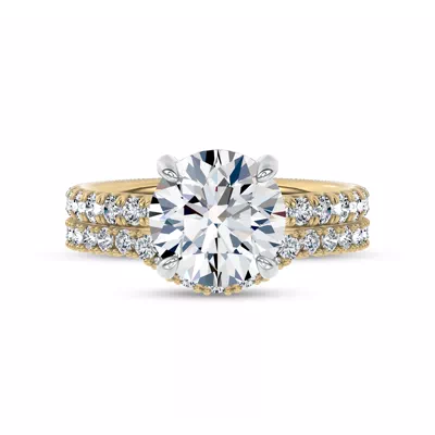 C‑Prong Curved Pavé Band by Christian Siriano