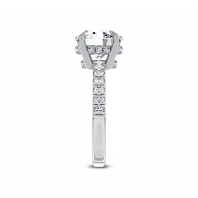 Moonlit Veil Pavé Lab Engagement Ring by Christian Siriano