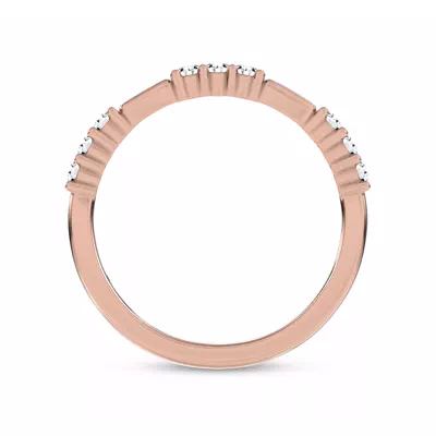 Colvivre Pink Ceramic Lab Diamond Band by Christian Siriano