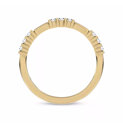 Colvivre Pink Ceramic Lab Diamond Band by Christian Siriano