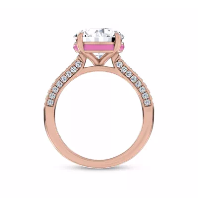 Colvivre Pink Hidden Halo Engagement Ring by Christian Siriano
