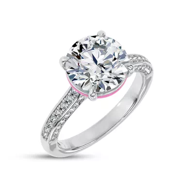 Colvivre Pink Hidden Halo Engagement Ring by Christian Siriano