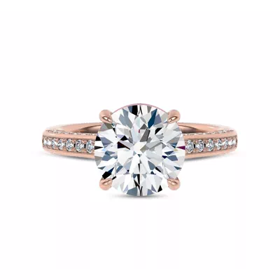 Colvivre Pink Hidden Halo Engagement Ring by Christian Siriano