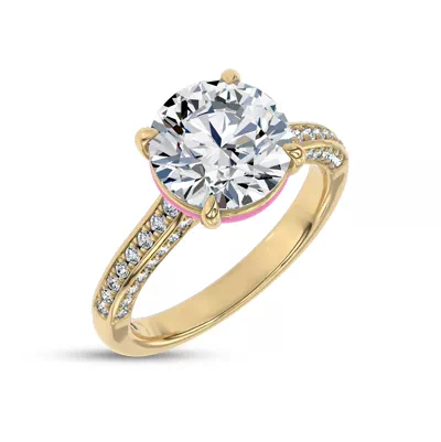 Colvivre Pink Hidden Halo Engagement Ring by Christian Siriano