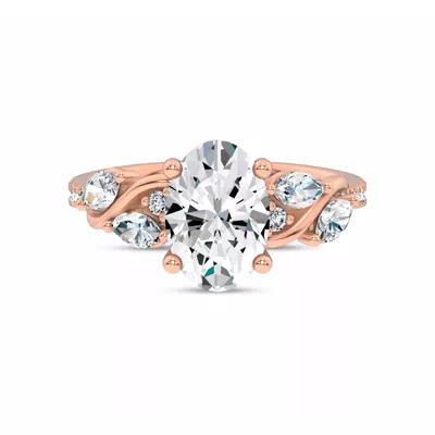 Hayden Curved Vine Lab Engagement Ring