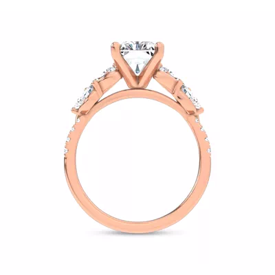 Hayden Curved Vine Lab Engagement Ring