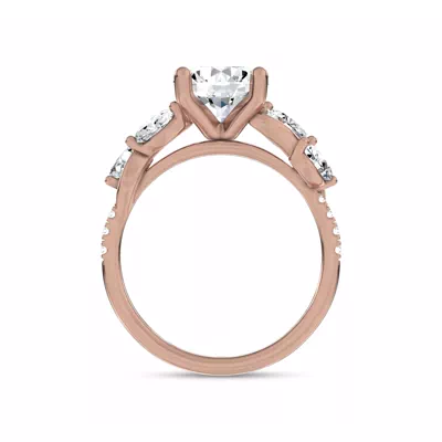 Hayden Curved Vine Diamond Engagement Ring