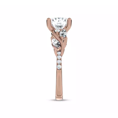 Hayden Curved Vine Diamond Engagement Ring